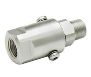 SS8HPMP50XFP50-Ni-90V by Super Swivel | 2223-Ni-90V | High Pressure | 1/2-14 Male Pipe NPTF x 1/2-14 Female Pipe NPTF | 0.437" Through Hole | Straight | Electroless Nickel | Viton Seal