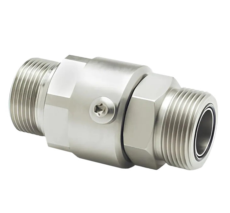 SS8MFS10XMFS10-NI-ETP by Super Swivel | 2425-NI-ETP | 1-14 Male Face Seal MFS x 1-14 Male Face Seal MFS | 0.484" Through Hole | Straight | Electroless Nickel | Extreme Viton® Seal