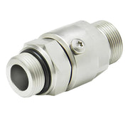 SS12MO12XMFS12-Z-V by Super Swivel | 2530-Z-V | 1-1/16-12 Male O-Ring ORB x 1-3/16-12 Male Face Seal MFS | 0.609" Through Hole | Straight | Zinc | Viton Seal