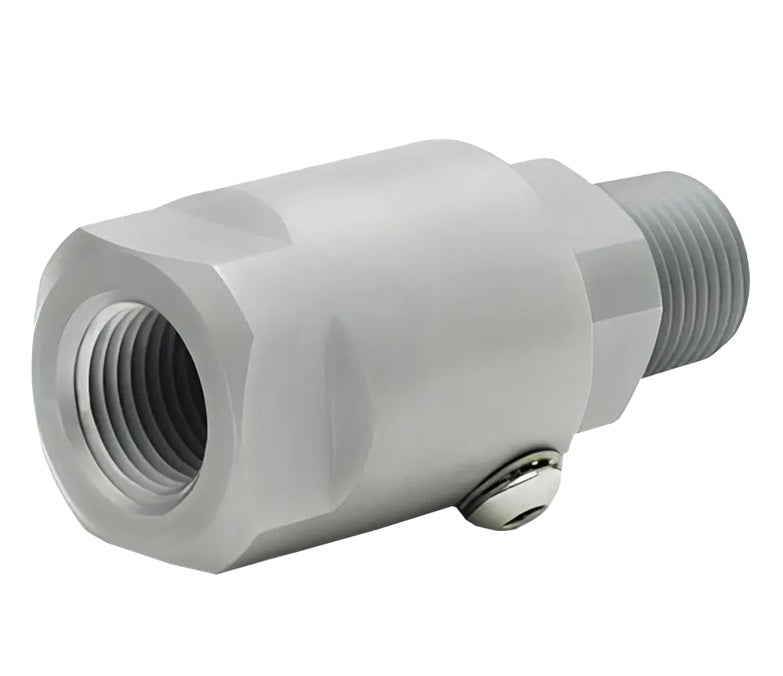 SS8MP50XFP50-440-ETP by Super Swivel | 1227-440-ETP | 1/2-14 Male Pipe NPTF x 1/2-14 Female Pipe NPTF | 0.530" Through Hole | Straight | Stainless Steel | Extreme Viton® Seal