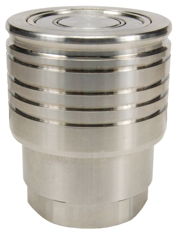 2STBF2-SS by Dixon Valve | Hydraulic Quick Disconnect Coupling | ST-Series | 1/4" Female BSPP x 1/4" Heavy-Duty Flushface | Socket | Nitrile Seal | 316 Stainless Steel
