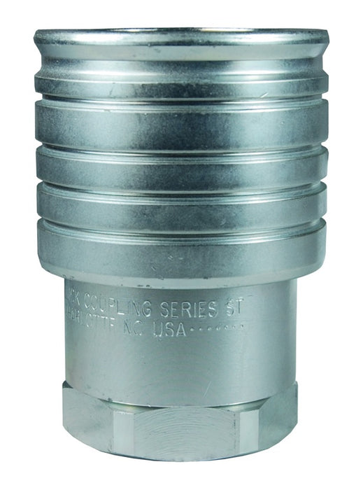 8STOF10 Dixon Valve Steel ST-Series Quick Disconnect 1" Snap-Tite 71-Series Interchange Hydraulic Coupler - 1-5/8"-12 Female ORB