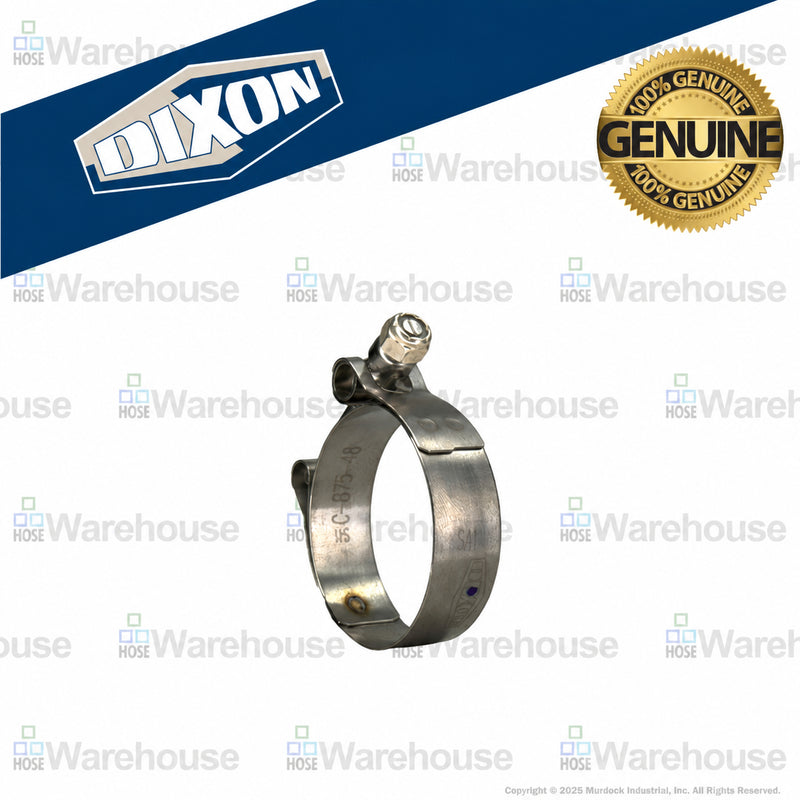 STBC250 by Dixon Valve | Style STBC | T-Bolt Clamp | 3/4" Band Width | Hose OD Range: from 2.31" to 2.62" | 300 Stainless Steel Band & Bolt