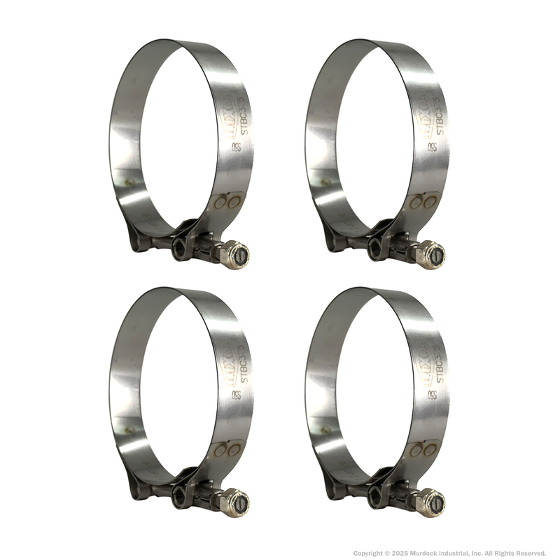 STBC375 by Dixon Valve | Style STBC | T-Bolt Clamp | 3/4" Band Width | Hose OD Range: from 3.50" to 3.81" | 300 Stainless Steel Band & Bolt