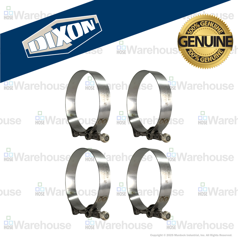 STBC400 by Dixon Valve | Style STBC | T-Bolt Clamp | 3/4" Band Width | Hose OD Range: from 3.75" to 4.06" | 300 Stainless Steel Band & Bolt