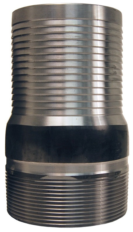 ST35 by Dixon Valve | King Combination Nipple | No Knurl | 3" Male NPT x 3" Hose ID | Unplated Steel