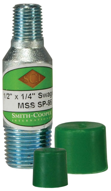 SW80-400400 by Dixon Valve | Threaded Concentric Reducer Nipple | Schedule 80 | 4" Male NPT x 4" Male NPT | 9.0" Length | Zinc Plated