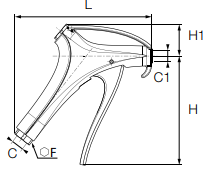 0653 66 14 by Parker | Energy Saving Blowgun | 1/4" NPT Thread x M12x1.25 Thread | 20 mm Hex | Glass-Reinforced Nylon