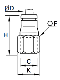 3615 60 18 by Parker | Metal Push-to-Connect Fitting | 3/8" Push-to-Connect x 3/8" Male NPT Thread | 22 mm Hex | 1.50" Length | Straight | Nickel-Plated Brass | Pack of 10