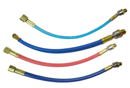 RP0524BS by Coilhose | Lead-In Hose | 5/16" Hose ID | 1/4" Female NPT Thread x 1/4" Male Ball Swivel | Blue | Neoprene | 24" Length