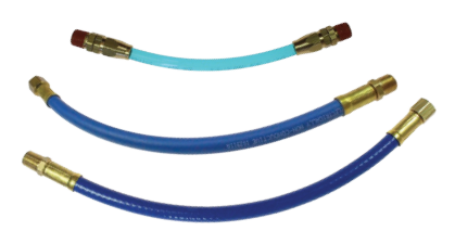 VP0436S by Coilhose | Pigtail Assembly | 1/4" Hose ID | 1/4" Male NPT Swivel x 1/4" Female NPT Rigid | Blue | 36" Length | Thermoplastic