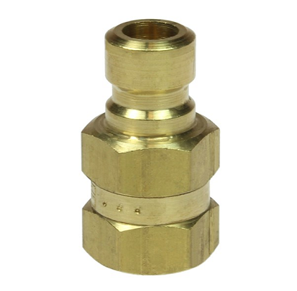 6-251F by Coilhose | Moldflow™ Series Pipe Connector | 1/4" Body Size | 1/8" Female NPT Thread | Straight | Brass