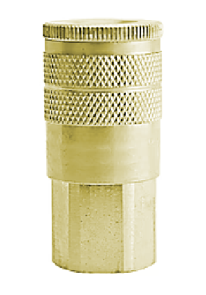 B-4CF4-B Breco by Foster | 1-Way Manual Sleeve Guard Sockets | C Series | 1/2" Socket x 1/2" Female NPT Thread | Straight | Brass