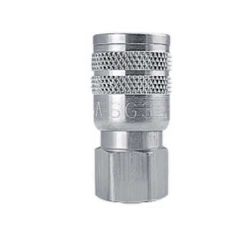 B-2CF2-SS Breco by Foster | 1-Way Manual Sleeve Guard Sockets | C Series | 1/4" Socket x 1/4" Female NPT Thread | Straight | Stainless Steel