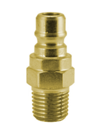 B-PHN8-8M-B Breco by Foster | FIH Series | Quick Disconnect w/ Unvalved Plug | 1/2" Plug x 1/2" Male NPT Thread | Brass