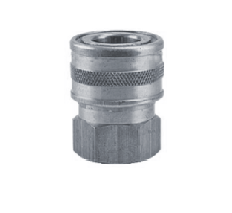 B-VHC6-6F Breco by Foster | FH Series | Two Way Valved Sockets | Quick Disconnect | 3/8" Female NPT Thread | Straight | Steel