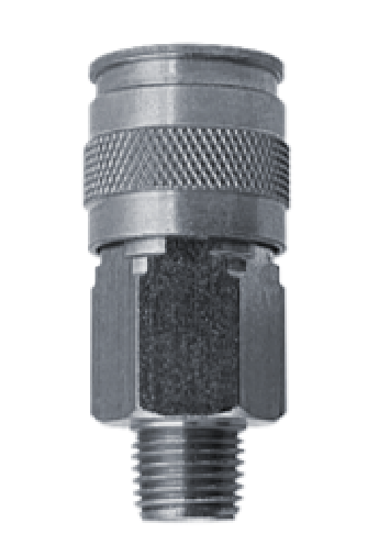 DW341A Breco by Foster | U Series | Quick Disconnect | 1/4" Universal Coupler x 1/4" Male NPT Thread | Straight | Steel