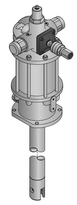 7795-B5 by Alemite | Grease Pump | Pneumatic Industrial | Drum size: 120Lb | Material Outlet: 1/2" Female NPTF | 100 PSI