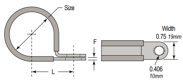 SPW-07 by Foster | Loop Clamp w/ EPDM Cushion | Clamp Diamter: 7/16" | Plated Steel