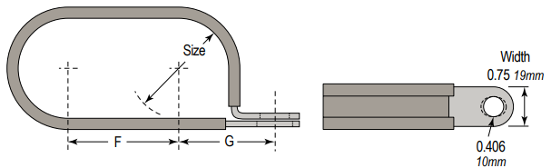SPD-08 by Foster | Loop Clamp w/ EPDM Cushion | Clamp Diamter: 1/2" | Plated Steel