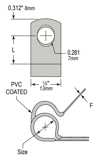 SVN-12 by Foster | Loop Clamp w/ PVC Black Coating | Clamp Diamter: 3/4" | Galvanized Steel
