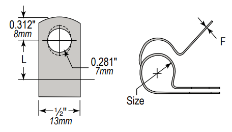SSN-05 by Foster | Loop Clamp | Clamp Diameter: 5/16" | Stainless Steel