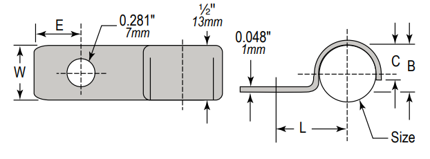 HSN-10 by Foster | Loop Clamp | Clamp Diameter: 5/8" | Stainless Steel