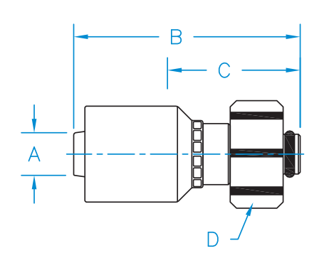 KAR-06-22-K2 by Kurt Hydraulic | K2 Series | 3/8" Hose Barb x M22x1.5 Female Karcher Pressure Wash Swivel | Carbon Steel