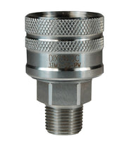 3TM3-PV by Dixon Valve | Hydraulic Quick Disconnect Coupling | T-Series | 1/4" Male NPT x 1/4" 10K Threaded Poppet | Socket | Nitrile Seal | Steel