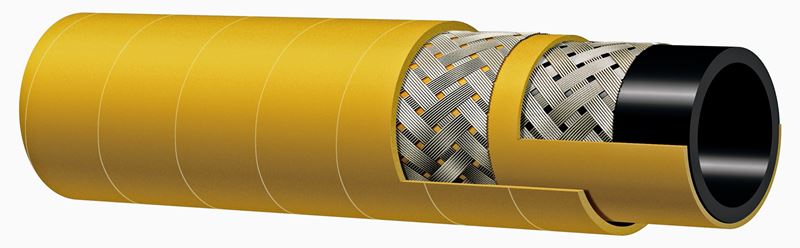 T146AK150X100 Alfagomma by Kuriyama | T146AK Series | MSHA Mine Spray Hose | 1-1/2" ID | 1.93" OD | 1000 PSI | Yellow | 100ft Length