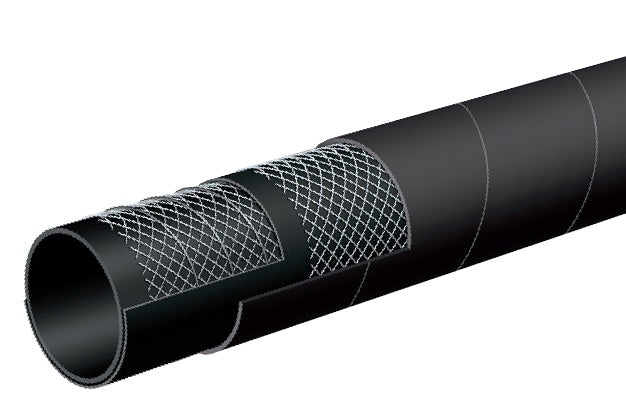 T202AA600X25 Alfagomma by Kuriyama | T202AA Evolution Series | General Purpose Water Suction & Discharge Hose | 6" ID | 6.61" OD | 150 PSI | Black | 25ft