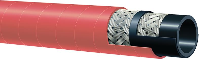 T343AH075X50 Alfagomma by Kuriyama | T343AH Series | Refinery Steam Hose | 3/4" ID | 1.22" OD | 270 PSI | Red | 50ft Length