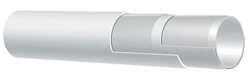 T350LL125X200 Alfagomma by Kuriyama | T350LL Series | Premium Paper Mill/Creamery Wash Down Hot Water Hose | No Nozzle | 1-1/4" ID | 1.81" OD | 225 PSI | White | 200ft