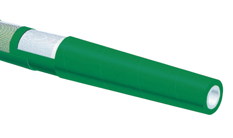 T351LG100X50 Alfagomma by Kuriyama | T351LG Series | Premium Paper Mill/Creamery Wash Down Hot Water Hose | With Tapered Nozzle | 1" ID | 1.46" OD | 150 PSI | Green | 50ft