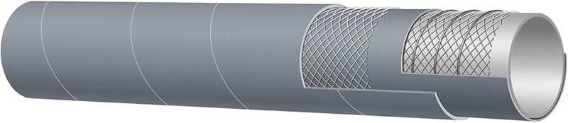 T400LB200X100 Alfagomma by Kuriyama | T400LB Evolution Series | FDA Multi Food Suction & Discharge Hose | 2" ID | 2.48" OD | 150 PSI | Grey | 100ft Length