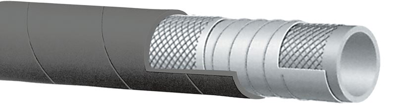 T410LB200X100 by Kuriyama Alfagomma® | T410LB Series | 240 PSI Food & Beverage Suction & Discharge Brewery Hose | 2" ID | Gray | 100ft