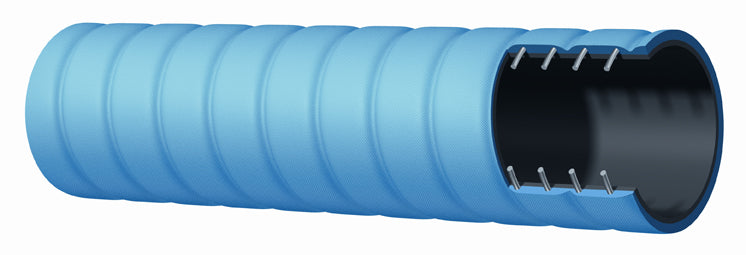 T606AE200X100 Alfagomma by Kuriyama | T606AE Series | Corrugated Petroleum Suction & Discharge Arctic Hose | 2" ID | 2.48" OD | 150 PSI | Blue | 100ft Length