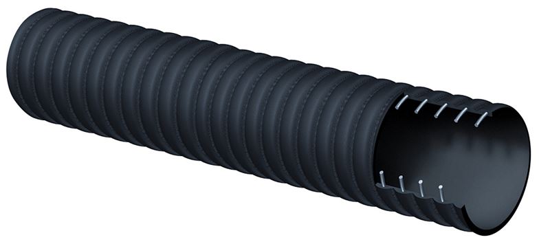 T719AA800X100 Alfagomma by Kuriyama | T719AA Series | Abrasive Slurry Suction & Discharge Hose | 8" ID | 9.57" OD | 150 PSI | Black | 100ft Length