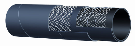 T720AA600X20 Alfagomma by Kuriyama | T720AA Series | Bulk Material Suction & Discharge Hose | 6" ID | 6.61" OD | 75 PSI | Black | 20ft Length
