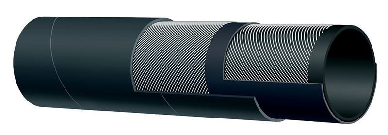 T753AA200X100 Alfagomma by Kuriyama | T753AA Series | 4-Ply Abrasive Material Blast Hose | 2" ID | 2.87" OD | 180 PSI | Black | 100ft Length