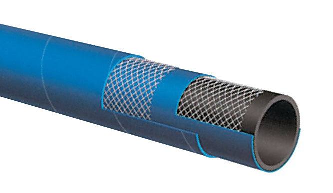 T758AE125X100 Alfagomma by Kuriyama | T758AE Series | Plaster, Grout & Concrete Hose | 1-1/4" ID | 1.93" OD | 800 PSI | Blue | 100ft Length