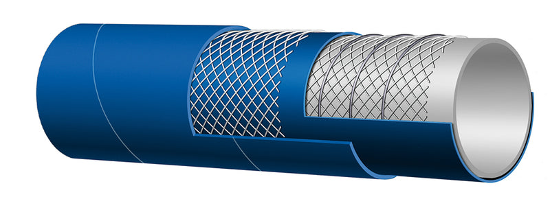 T903LE300X100 Alfagomma by Kuriyama | T903LE Series | FDA Hot Air Blower Hose | 3" ID | 3.54" OD | 150 PSI | Blue | 100ft