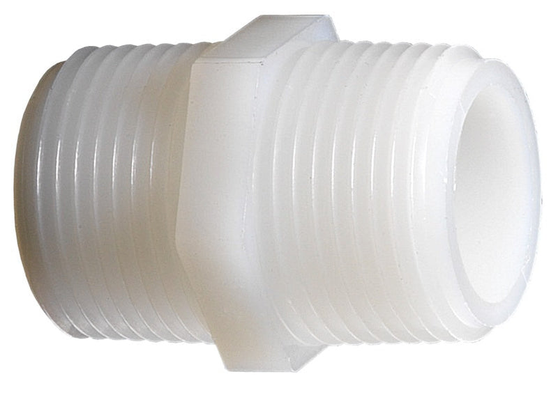 TCN404 by Dixon Valve | Tuff-Lite® | Close Nipple | 1/2" Male NPT x 1/2" Male NPT | Nylon