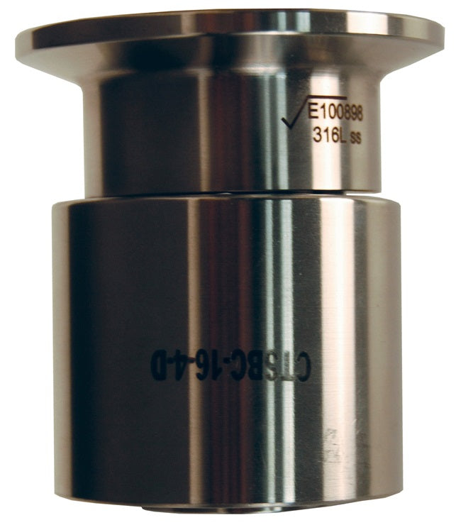 TCR-T08-24 by Dixon Valve | True I.D. PTFE Hose Fitting | Sanitary Tri-Clamp | 1/2" Hose Size x 1-1/2" Clamp Size | 316 Stainless Steel