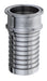 TCS-SS300 by Kuriyama | TCS-SS Series | Sanitary Tri-Clamp Crimp Hose Fitting | 3" Tri Clamp End x 3" Hose Shank | Straight | 316 Stainless Steel