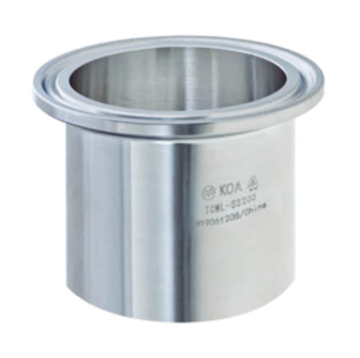 TCWL-SS075 by Kuriyama | TCWL-SS Series | Weld-On Sanitary Adapter | 3/4" Tri-Clamp End x 3/4" Weld End | Long | 316 Stainless Steel