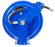 TDMP-N-450 by Coxreels | TDMP Series | 2,500 PSI Dual Hose Spring Driven Hose Reel for Hydraulic Oil | 1/2" Hose ID, 1/2" FNPT Inlet x 1/2" MNPT Hose End | Steel | 50ft Synthetic Rubber Hose Included