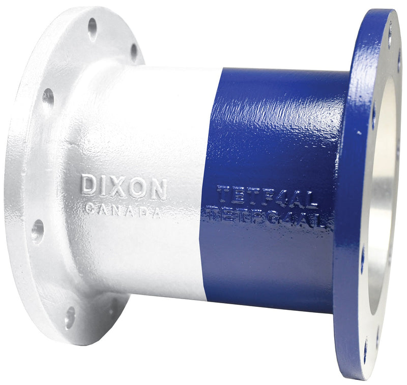 TETF4AL-B/W by Dixon Valve | TTMA Flange Extension | 4" Size | Blue and White | Powder Coated Aluminum