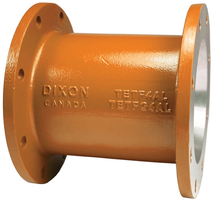 TETF4AL-O by Dixon Valve | TTMA Flange Extension | 4" Size | Orange | Powder Coated Aluminum