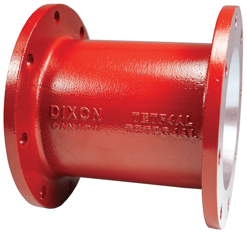 TETF4AL-R by Dixon Valve | TTMA Flange Extension | 4" Size | Red | Powder Coated Aluminum